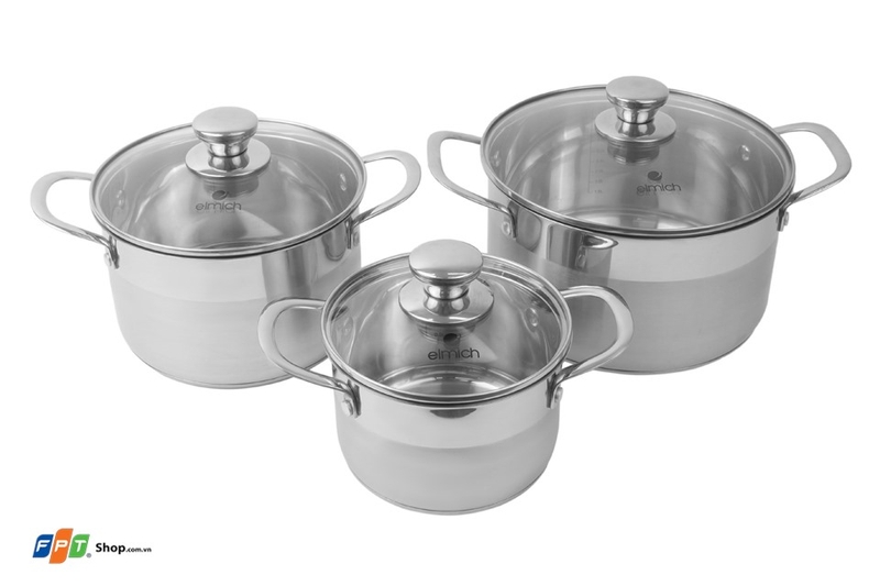 Bộ 3 nồi inox 304 Elmich Max A EL-3851